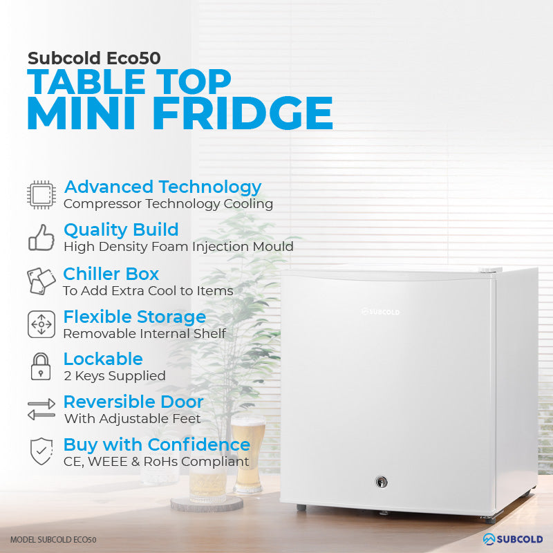 Subcold Eco50 Mini Fridge - White